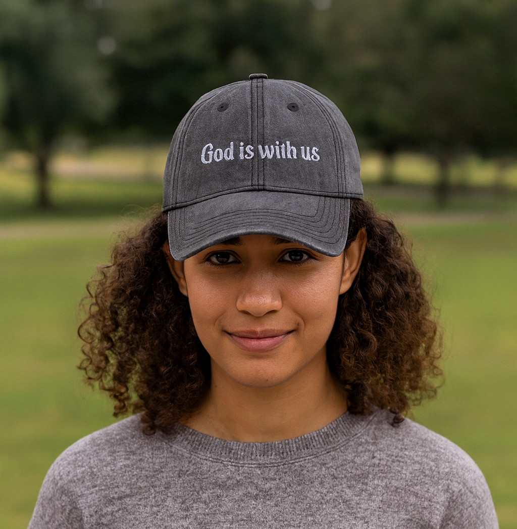 Vintage Embroidered Cap, Spiritual Hat for Everyday Wear, Washed Baseball Cap, Faith-Based Gift, Christian Jesus Washed Cap, Christian Religious Cap LAFH17